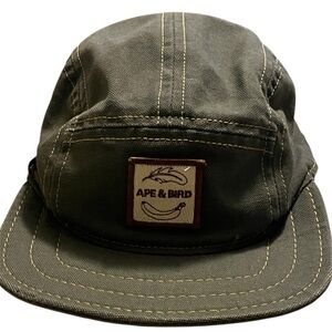 Handmade Denim 5-Panel Cap with Pencil Holder Camp Patches Adjustable